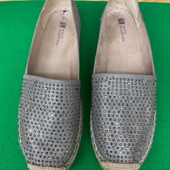 White Mountain Shoes - Sliver&Gray White Mountain Espadrille Shoes